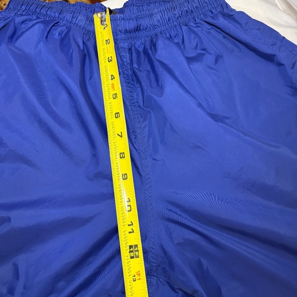 Vintage Nike Parachute Pants Mens Large Blue Drawstring Silver Tag Ankle Zip - Picture 9 of 10